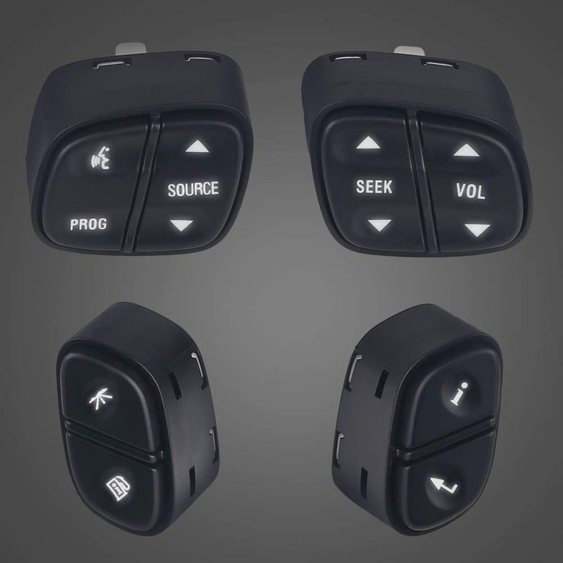 WMPHE Steering Wheel Control Switch Button Compatible with Chevy Silverado Tahoe GMC Envoy Sierra Yukon Hummer H2 Buick Cadillac Escalade 2003-2007 Replacement for 21997738 21997739 1999442 1999443 - Image 2